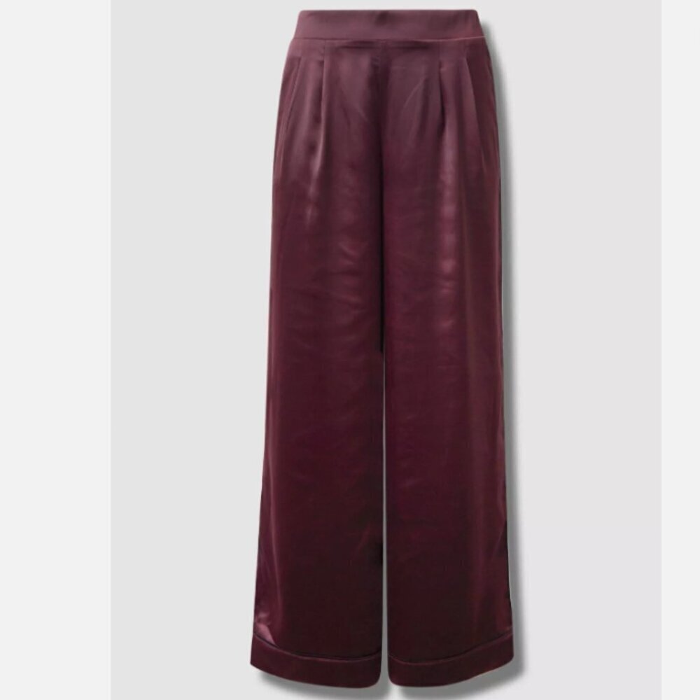 Torrid Wide Leg Satin High Rise Pant Size 2X - Picture 2 of 6